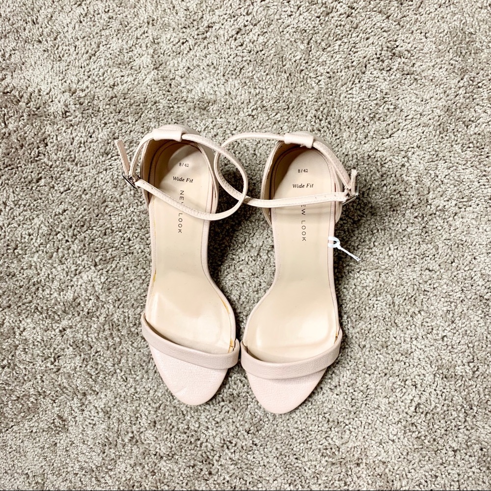 ✨ASOS✨ Nude Heel Sandal Wide Fit Size 10